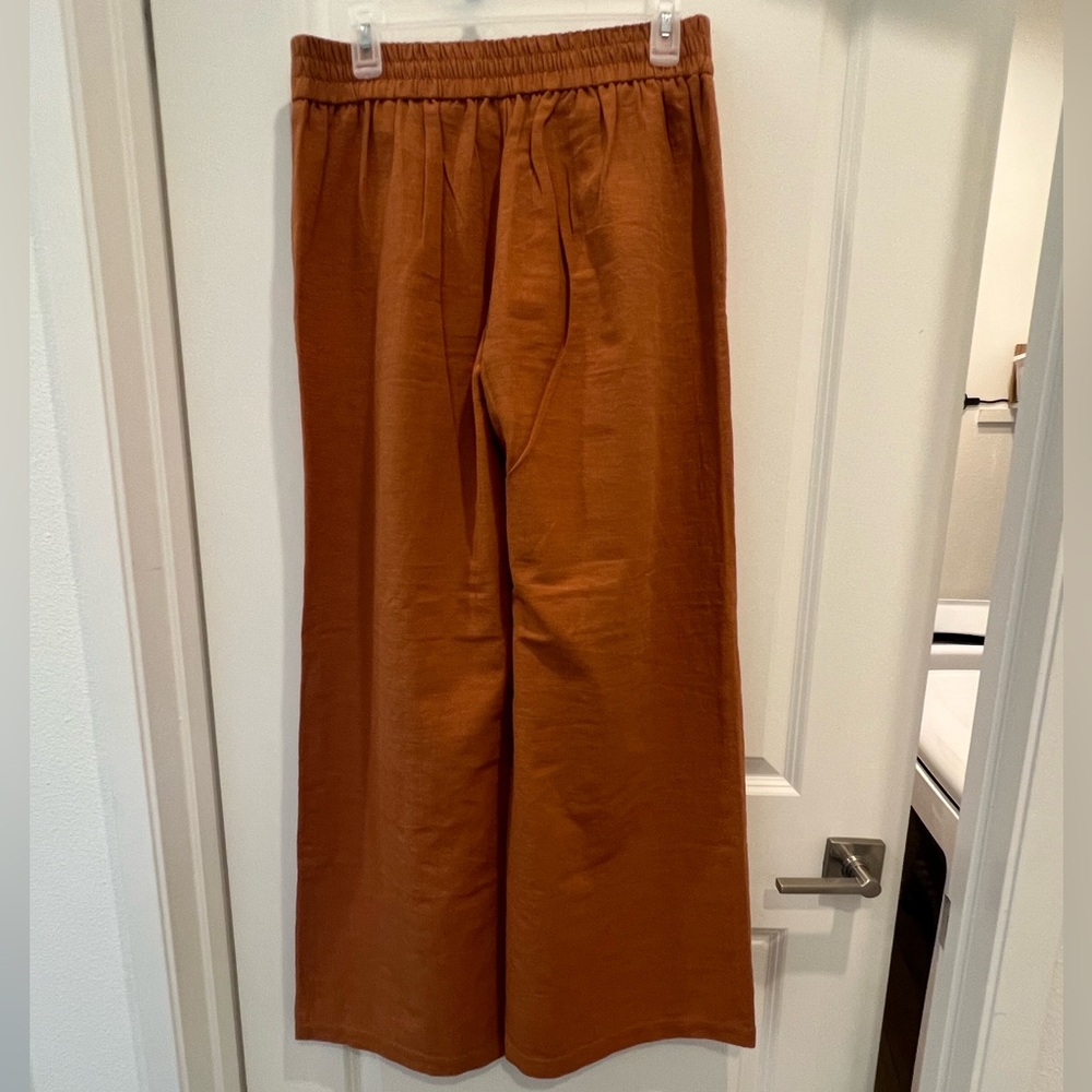 Rust Wide-Leg Pants - Picture 2 of 5